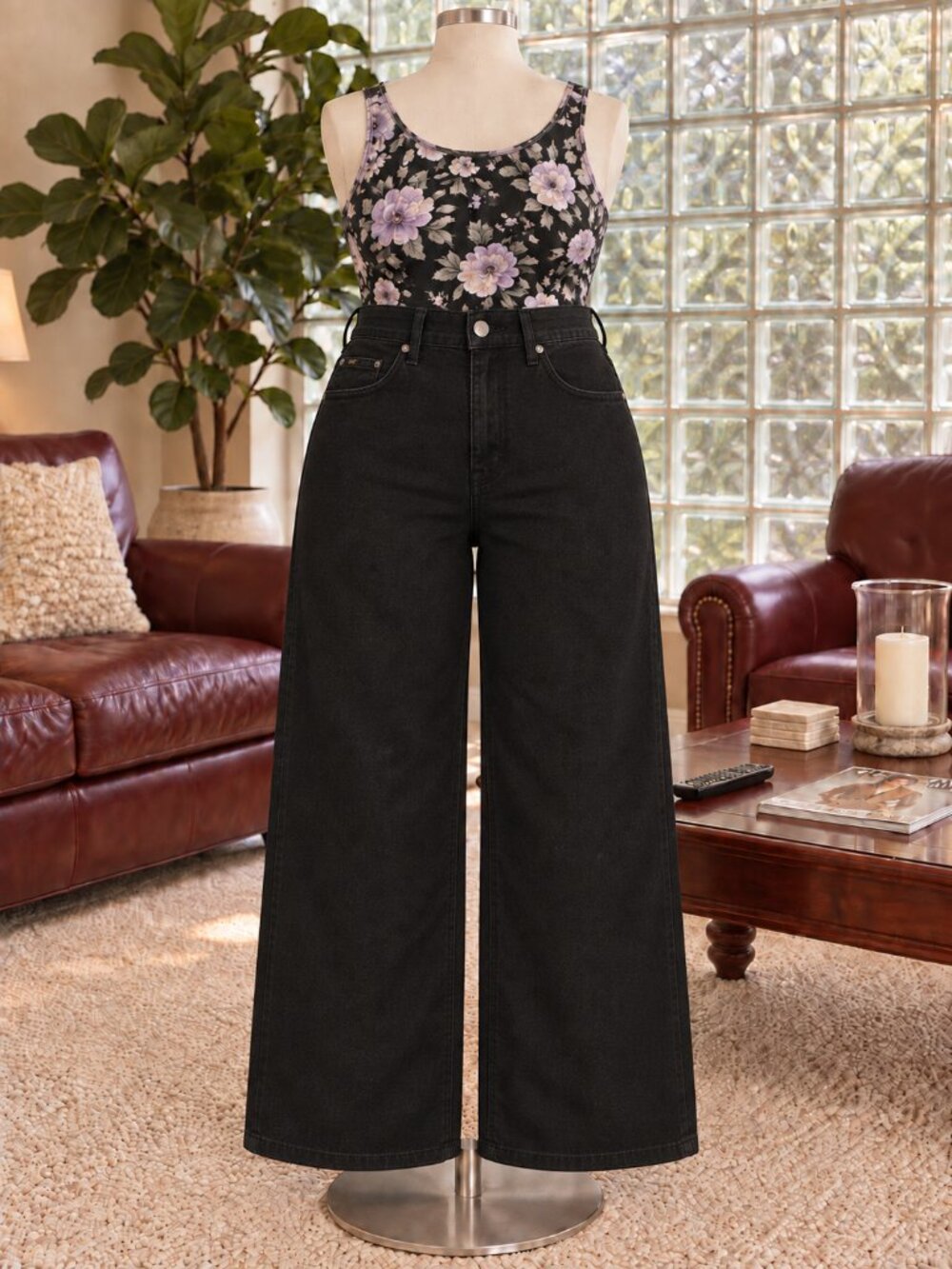 NWT Lee Legendary High-Rise Wide-Leg Trouser Jeans Size 18 Short